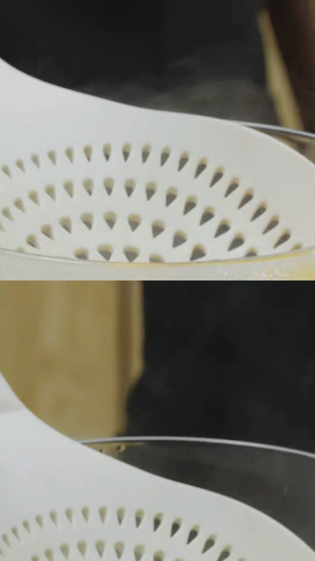 玉米筍對半切開、口蘑切片、豌豆去殼
