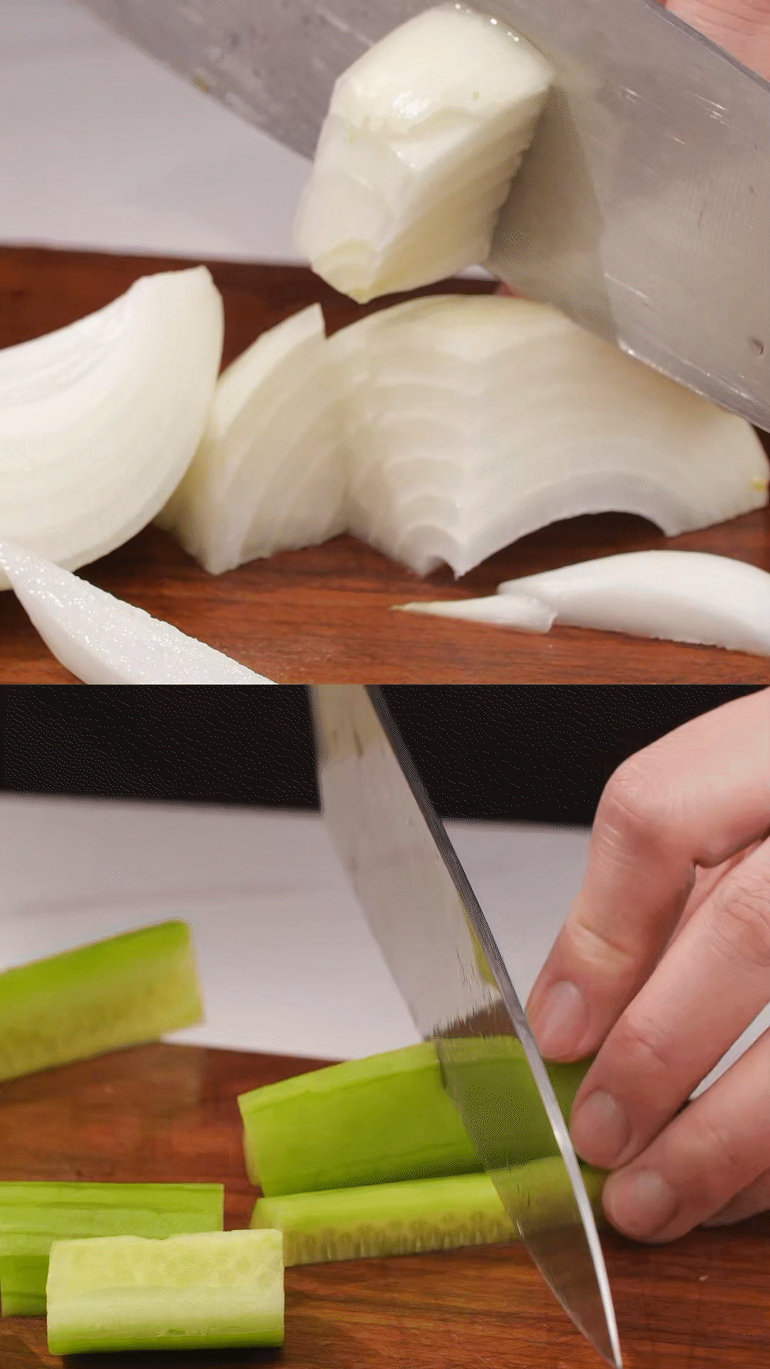 番茄、黃瓜、洋蔥切丁，用適量鹽殺水